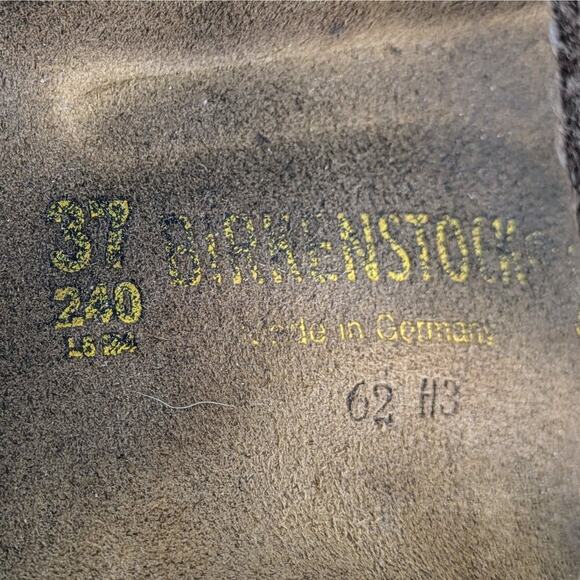 Birkenstock Sandals Gizeh Womens EU 37 Brown Metallic Slip On Thong Cork Leather - Picture 2 of 14